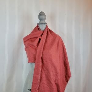 INC International Concepts Pashmina Wrap Scarf in Red and Silver Sparkle, NWT